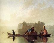 George Caleb Bingham Fur hand put on boots on the Missouri china oil painting artist